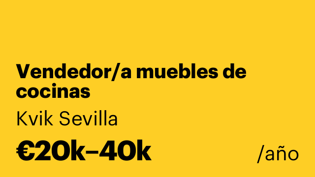 Vendedor/a muebles de cocinas
