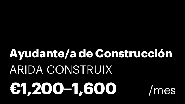 Ayudante/a de Construcción