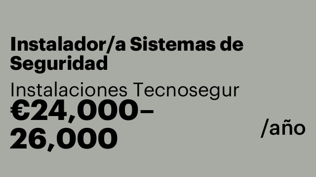 Instalador/a Sistemas de Seguridad