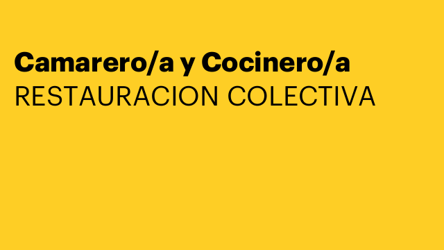 Camarero/a y Cocinero/a