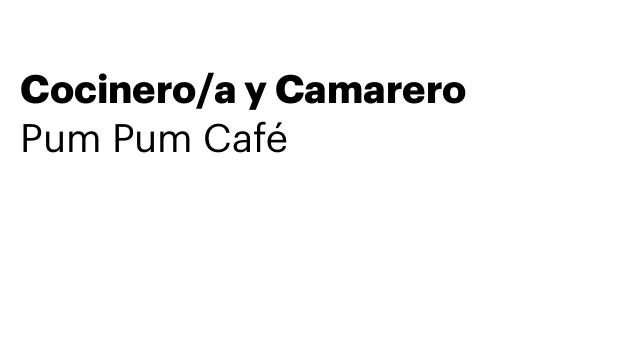 Cocinero/a y Camarero