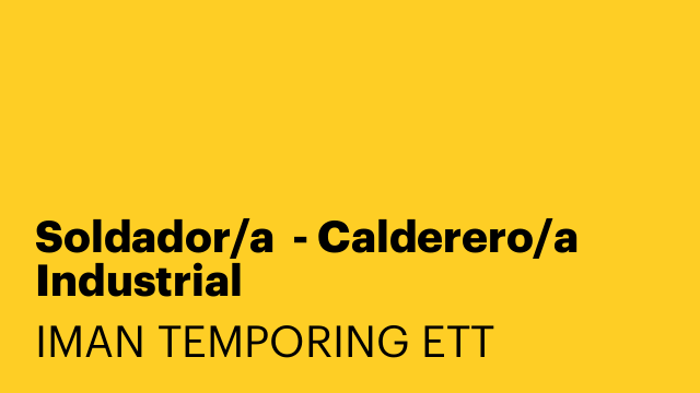 Soldador/a  - Calderero/a Industrial