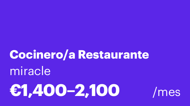 Cocinero/a Restaurante