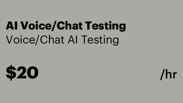AI Voice/Chat Testing