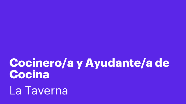 Cocinero/a y Ayudante/a de Cocina