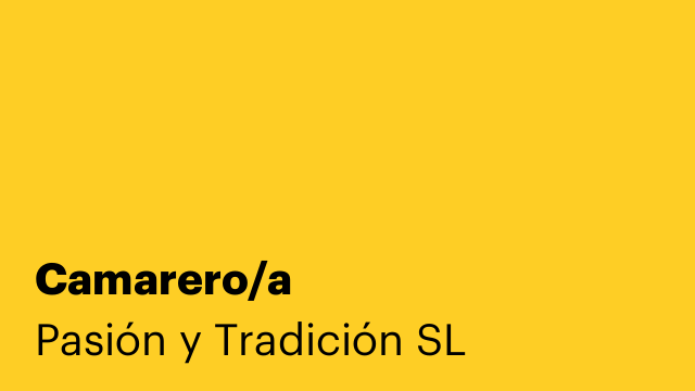 Camarero/a