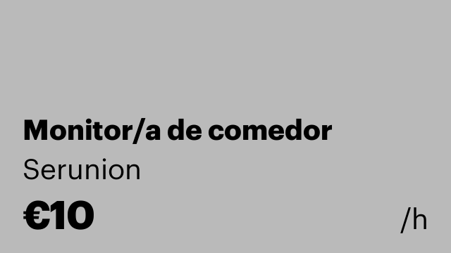 Monitor/a de comedor