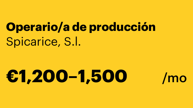 Operario/a de producción