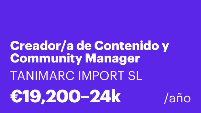 Creador/a de Contenido y Community Manager