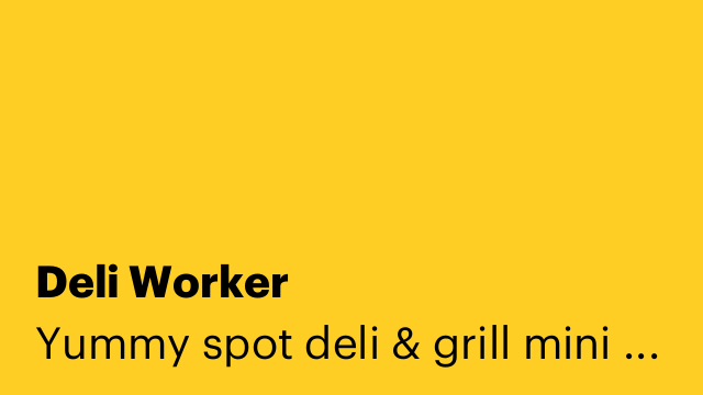 Deli Worker