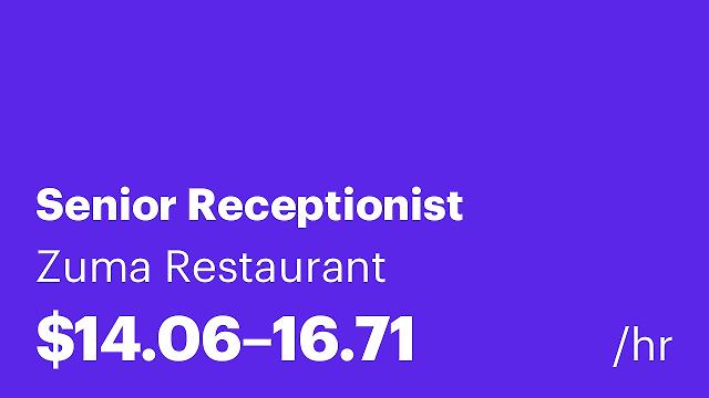 Senior Receptionist