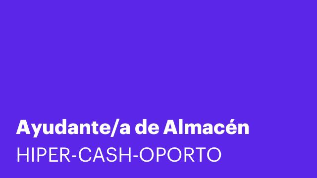 Ayudante/a de Almacén