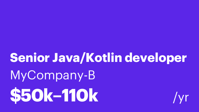 Senior Java/Kotlin developer