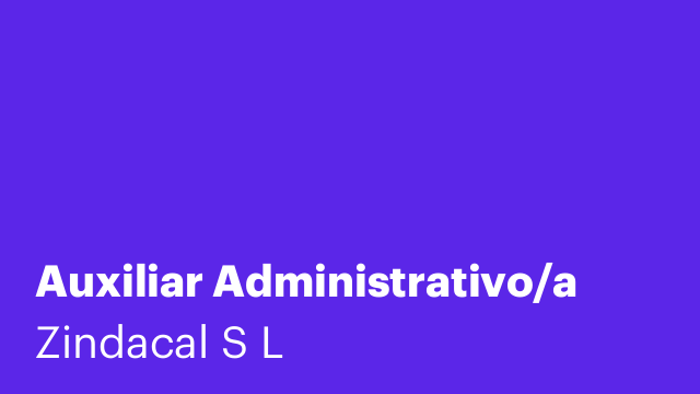 Auxiliar Administrativo/a