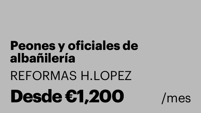 Peones y oficiales de albañilería