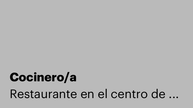 Cocinero/a