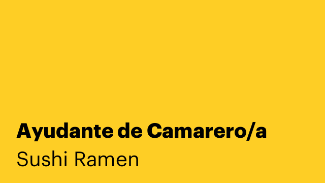 Ayudante de Camarero/a