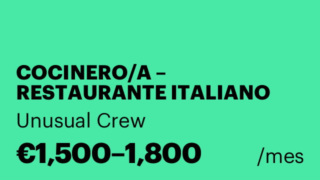 COCINERO/A – RESTAURANTE ITALIANO