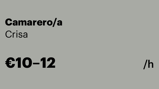 Camarero/a