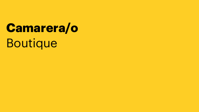 Camarera/o