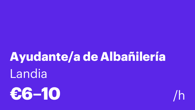 Ayudante/a de Albañilería