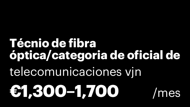 Técnio de fibra óptica/categoria de oficial de primera