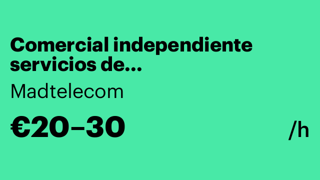 Comercial independiente servicios de telecomunicaciones