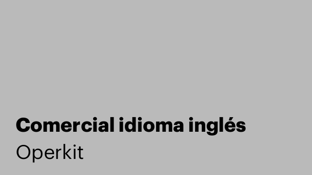 Comercial idioma inglés