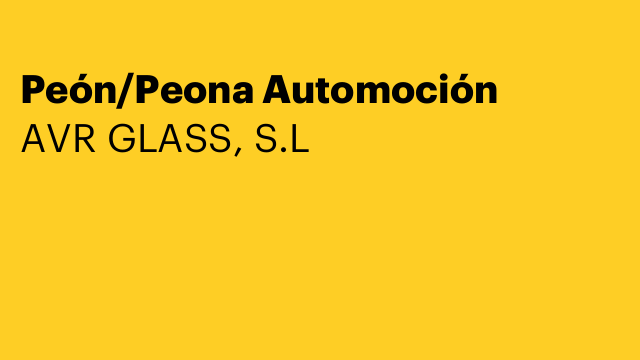 Peón/Peona Automoción