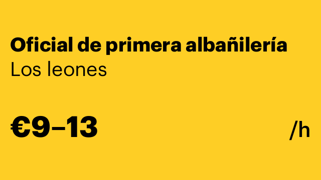 Oficial de primera albañilería
