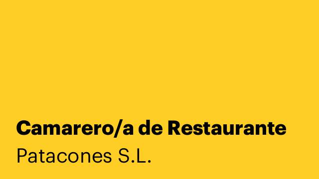 Camarero/a de Restaurante