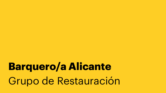 Barquero/a Alicante
