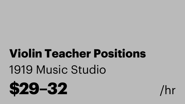 Violin Teacher Positions