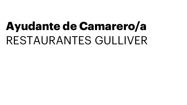Ayudante de Camarero/a