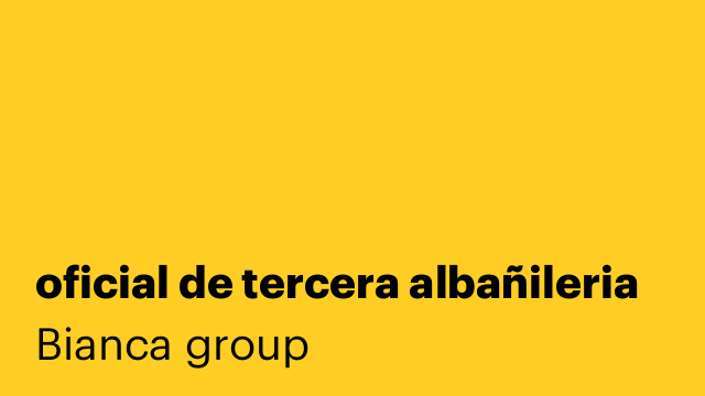 oficial de tercera albañileria