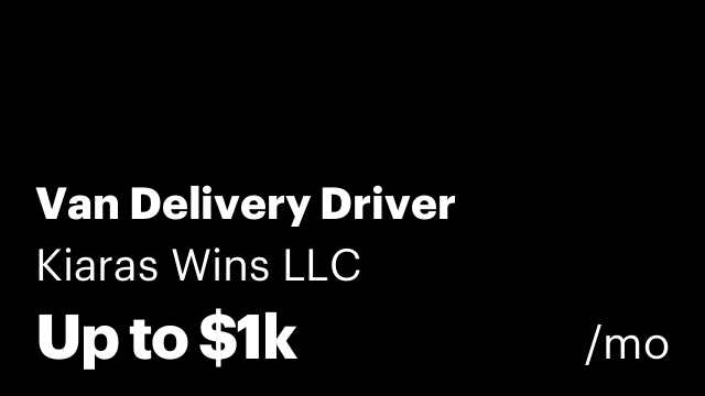 Van Delivery Driver