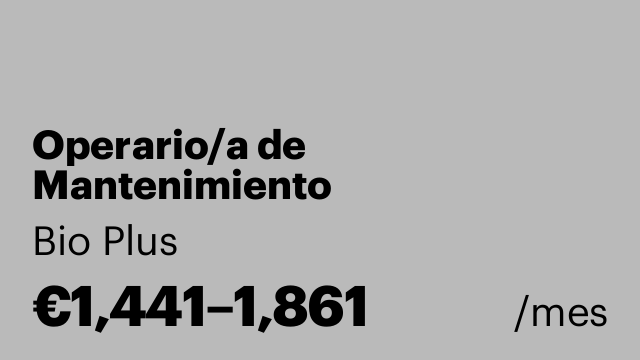 Operario/a de Mantenimiento