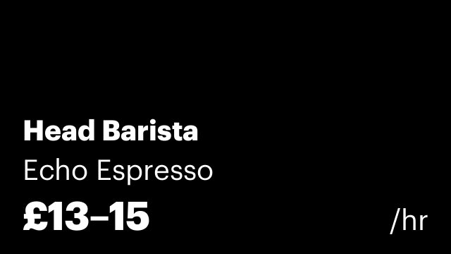 Head Barista