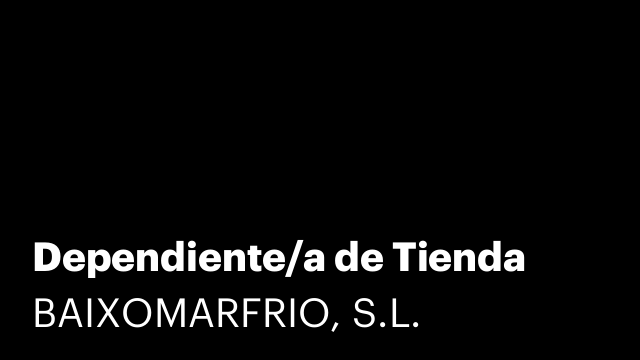Dependiente/a de Tienda