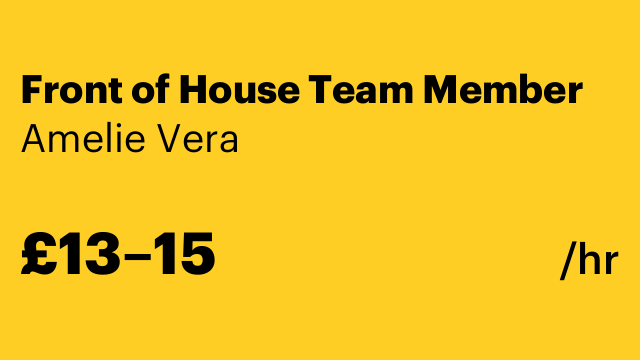 Front of House Team Member