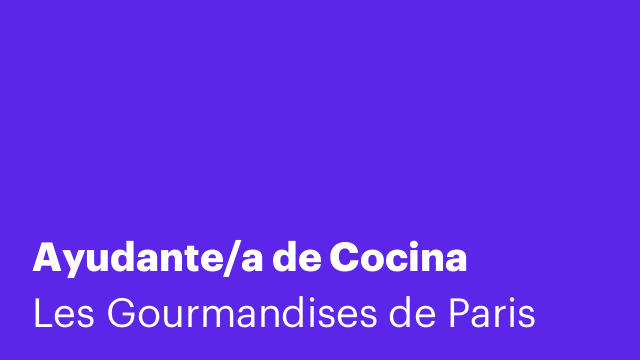 Ayudante/a de Cocina