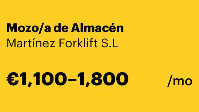 Mozo/a de Almacén