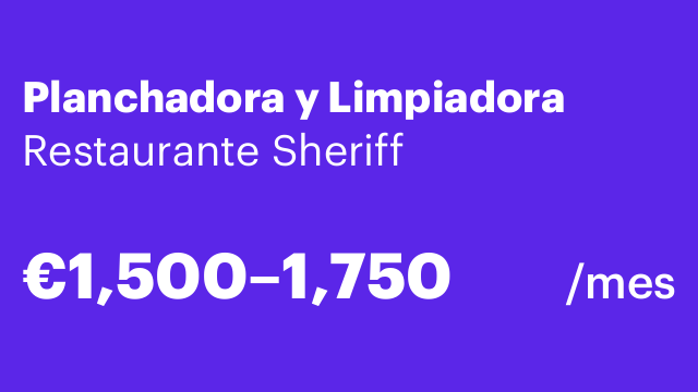 Planchadora y Limpiadora