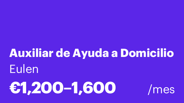 Auxiliar de Ayuda a Domicilio