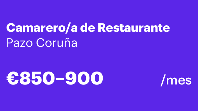 Camarero/a de Restaurante