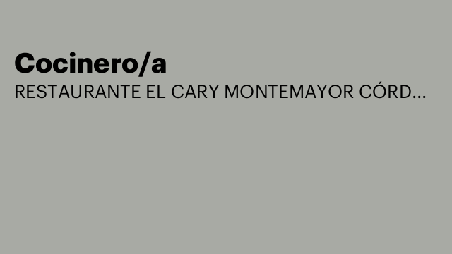 Cocinero/a