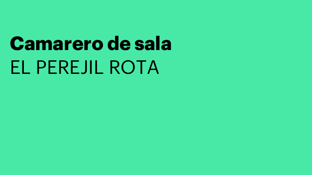 Camarero de sala