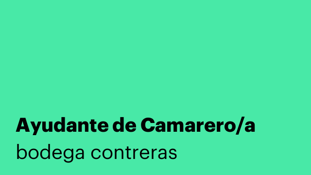 Ayudante de Camarero/a