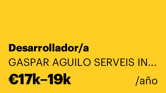 Desarrollador/a