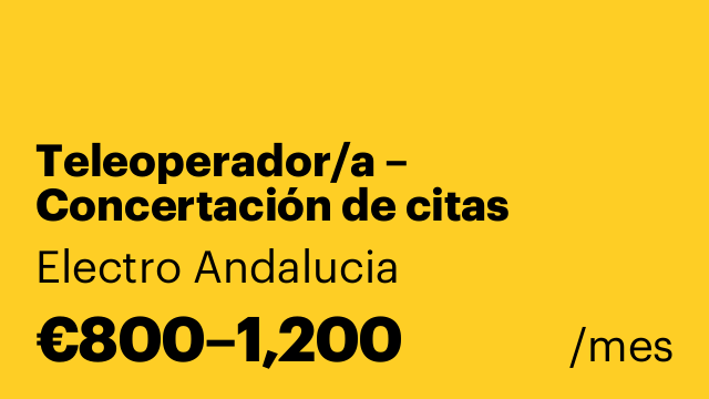 Teleoperador/a – Concertación de citas fotovoltaica